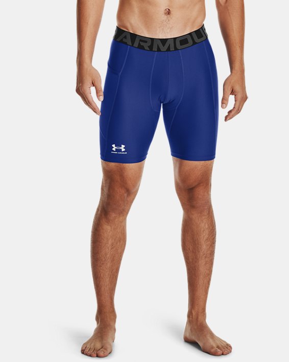 Men's HeatGear® Compression Shorts, Blue, pdpMainDesktop image number 0